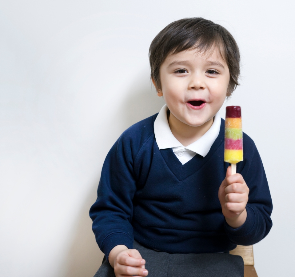 Kid with popsicle